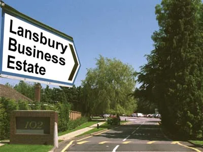 The entrance to Lansbury Business Estate on Lower Guildford Road